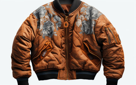 Street Style Swagger Edgy Bomber Fashion on White or PNG Transparent Backgroundの素材
