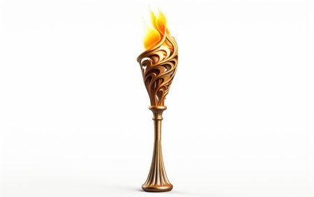 Mindful Light Tranquil Token Table Torch for Decorative Peace on White or PNG Transparent Backgroundの素材