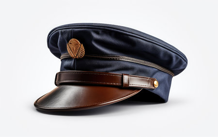 Riding the Rails in Style The Train Driver Hat Legacy on White or PNG Transparent Backgroundの素材