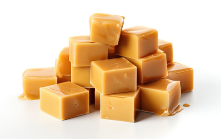 Decadent Delight Savoring Velvet Vanilla Fudge Perfection on White or PNG Transparent Backgroundの素材