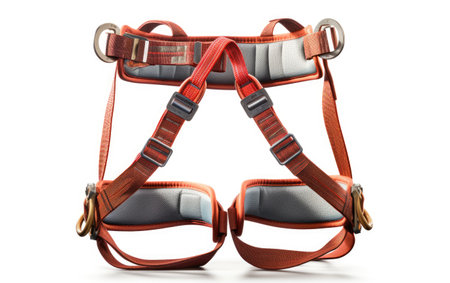 Exploring the Intricacies of an Isolated Climbing Harness Isolated on White Backgroundの素材