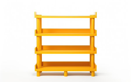 Reveling in the Aesthetics of Mustard Yellow, Plastic, and Sheer Contemporary Brilliance Isolated on White Backgroundの素材