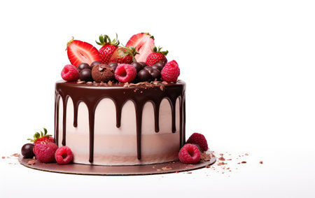 Creative Cake Topper Steals Attention Isolated on White Backgroundの素材