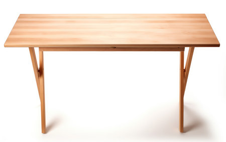 A Practical Fold-Down Wall Table Isolated on White Backgroundの素材
