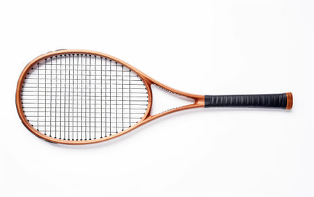 Tennis Racket Isolated on White Backgroundの素材