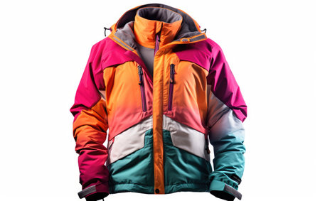 Snowboard Jacket Alone Isolated on White Backgroundの素材