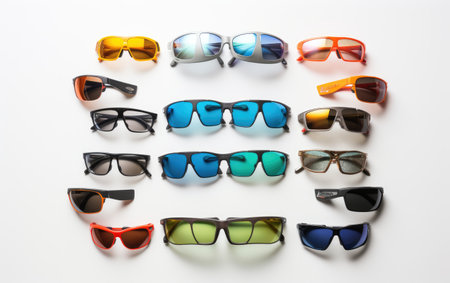 Kaleidoscope of Style with Sunglasses in Vibrant Colorsの素材