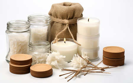 Earthy Glow with Natural Hemp Wick and Beeswax for Candles Makingの素材