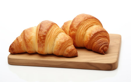 Pristine Presentation of Classic Croissants for a Culinary Delight Pastryの素材