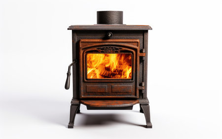 Classic Steel Wood Burning Stove, A Hearth of Enduring Eleganceの素材