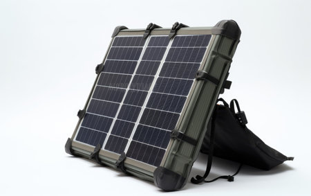The Artful Touch of a Foldable Solar Panel for Efficient Outdoor Powerの素材