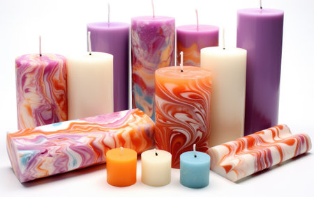 Craft Your Own Marbleized Pillar Candles with a Kit of Swirl Pattern Magicの素材