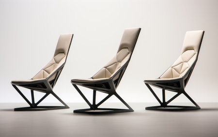Minimalist Steel Frame Chairs with Streamlined and Ergonomic Designの素材