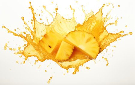 Nature's Stain Eraser: Isolated Image of Pineapple Enzyme Stain Remover Isolated on White Backgroundの素材