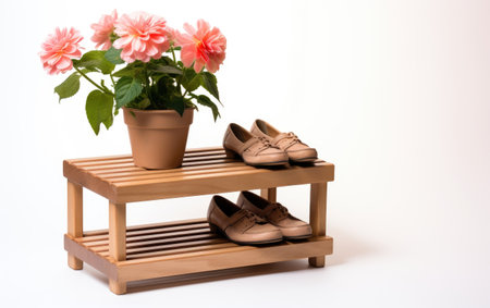 Stackable Shoe Storage Boxes in Standard Scale Isolated on White Backgroundの素材