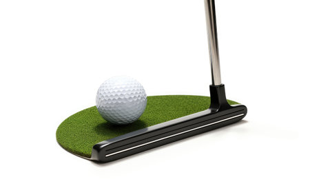 Golf Putting Aid Stands Out Elegantly Isolated on White Backgroundの素材