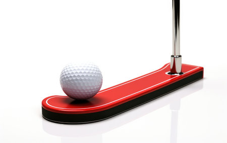 Enhance Your Game with Golf Putting Aid Isolated on White Backgroundの素材