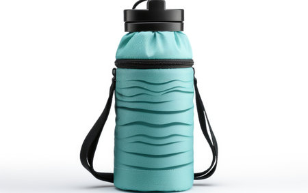 A Detailed Look at the Collapsible Water Bottle for Travel Isolated on White Backgroundの素材