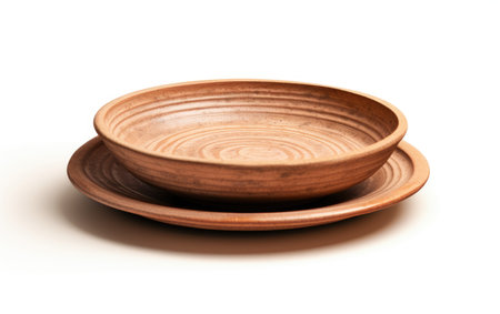 An Image Capturing the Intricacies of a Pottery Turntable Against a Clean Background Isolated on White Backgroundの素材