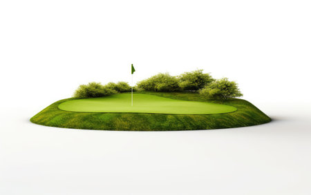 Capturing the Essence of a Putting Green Slope Reader in Exquisite Detail Isolated on White Backgroundの素材