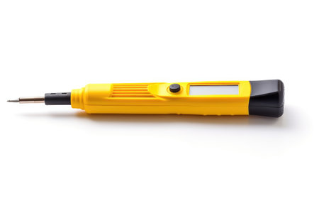 An Insight into the Isolated Voltage Tester Pen Isolated on White Backgroundの素材