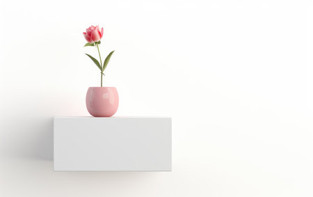 Capturing the Essence of Wall-Mounted Floating Shelves Isolated on White Backgroundの素材