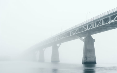 The Haunting Beauty of a Fog Shrouded Bridgeの素材