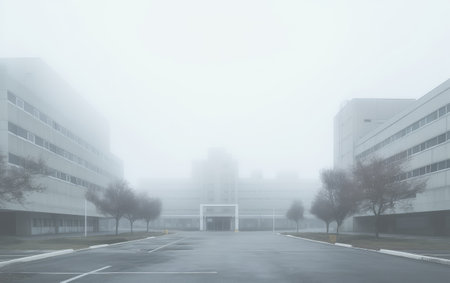 The Haunting Beauty of a Hospital Surrendered to Fogの素材