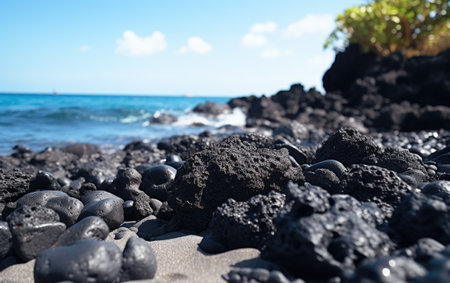 The Intertwining of Volcanic Lava and Coastal Serenityの素材