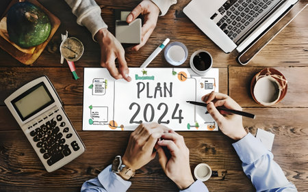 Planning Plan 2024 Strategy Process Business Meeting Brainstorming Planning Conceptの素材