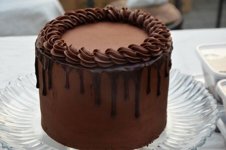 Chocolate Brown Fresh Cream Cake very delicious best for birthday and marriage anniversary
