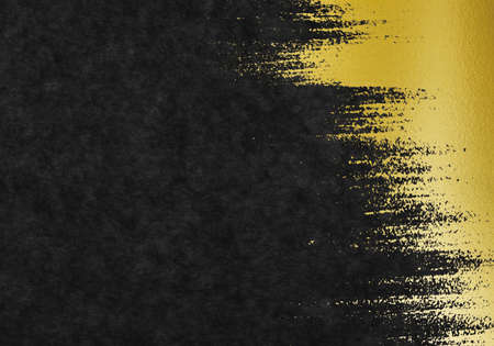 Japanese paper of black and goldの写真素材