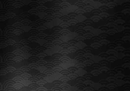Black background of Japanese paperの写真素材