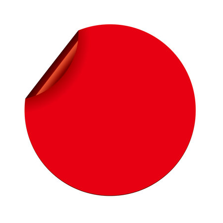 Red icon.
Red label. 
Vector illustration.のイラスト素材