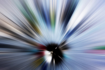 abstract background with radial, radiating, converging lines.の写真素材