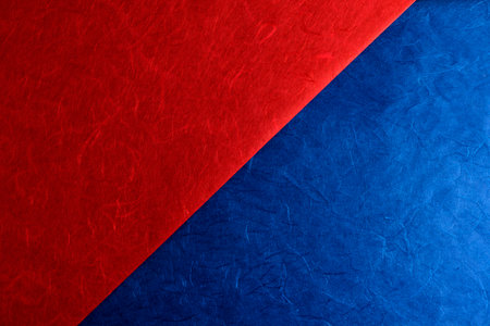 Red and blue paper texture background. Abstract red and blue paper background.の写真素材