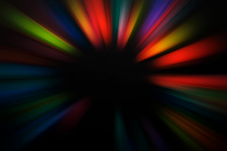 abstract color background with motion blur and lighting effects, rainbow colorsの写真素材