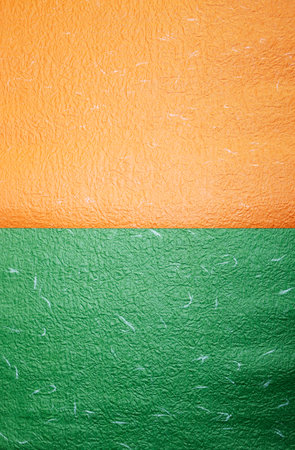 Orange and green wall texture. Abstract background and texture for design.の写真素材