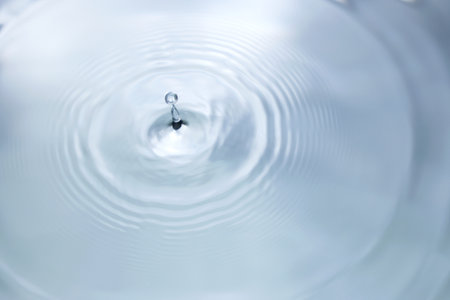 Water drop close-up macro photographyの写真素材