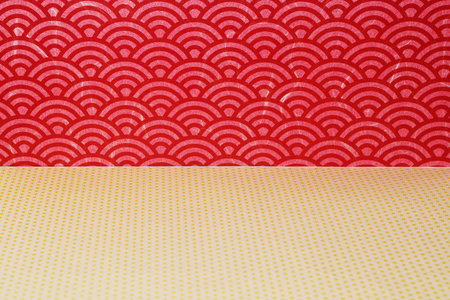 Red Japanese paper background with a place for your text.の写真素材