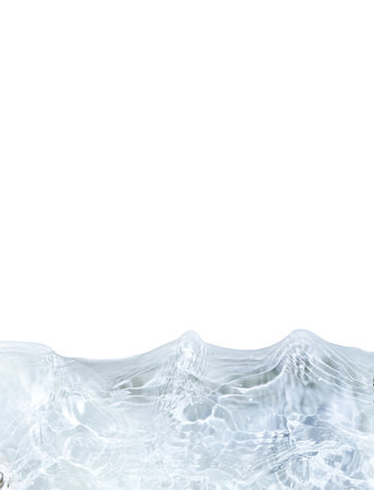 Water splash isolated on white background with copy space for your text.の写真素材