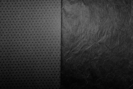 Black background of Japanese paperの写真素材