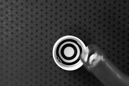 Japanese pattern black background.の写真素材