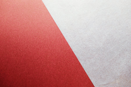 Red and white paper background. Red and white paper sheet texture.