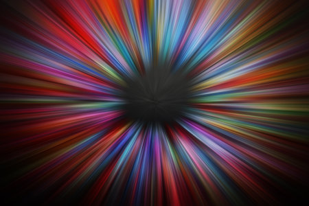 Colorful Abstract Zoom Motion Blur Background.