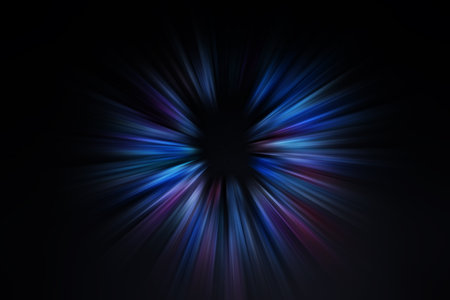 abstract color background with blue and purple rays and blur effect.