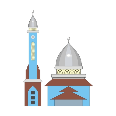 Illustration Malaysian mosque on the Penang island, Malaysiaの写真素材