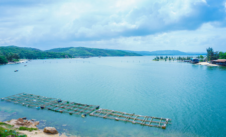 Aerial view of OLoan lakeの写真素材