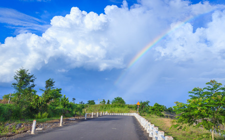 Rainbow Roadの写真素材