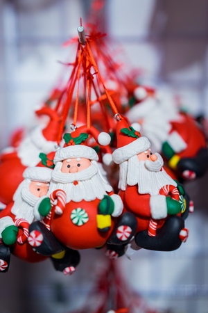 Santa Claus gift bag full of toys and giftsの写真素材